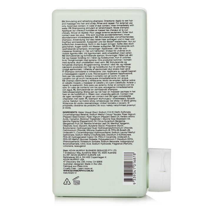 Kevin Murphy Stimulate-Me.Wash (Shampooing Stimulant et Rafraîchissant - Pour Cheveux et Cuir Chevelu) 250ml/8.4oz