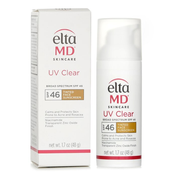EltaMD UV Clear Facial Sunscreen SPF 46 - For Skin Types Prone To Acne, Rosacea & Hyperpigmentation - Tinted 48g/1.7oz