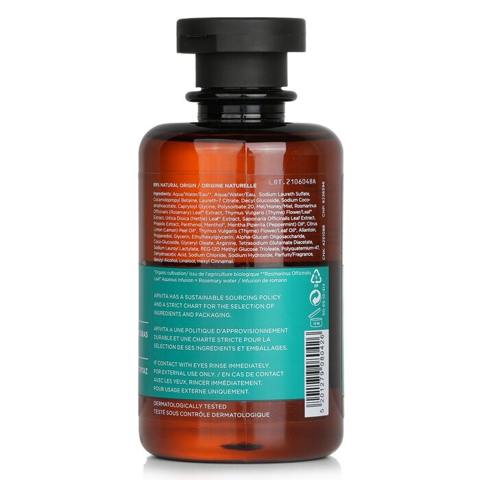Apivita Oil Balance Shampoo with Peppermint & Propolis (For Oily Hair) 250ml