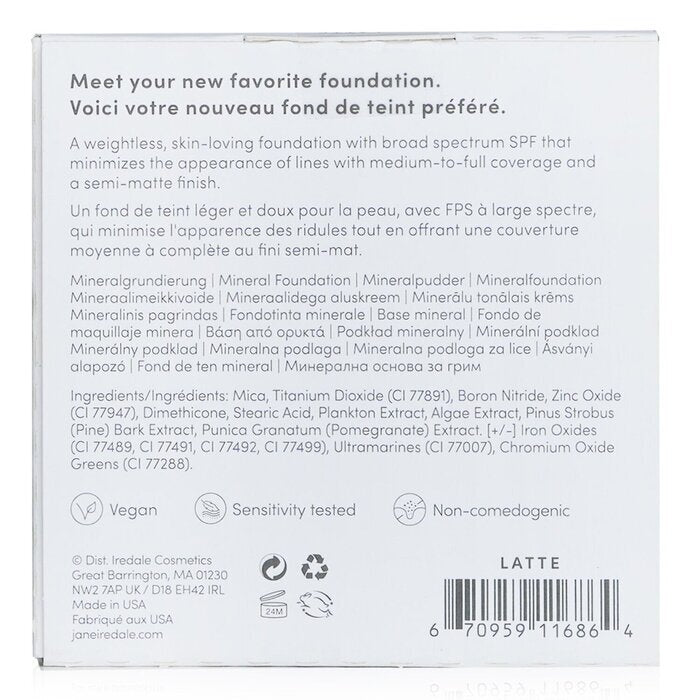 Jane Iredale PurePressed Base Mineral Foundation Refill SPF 20 - Latte 9.9g