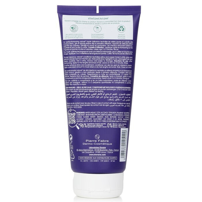 Klorane Conditioner With Organic Centaury (Anti Yellowing Gray Blonde Hair) 200ml