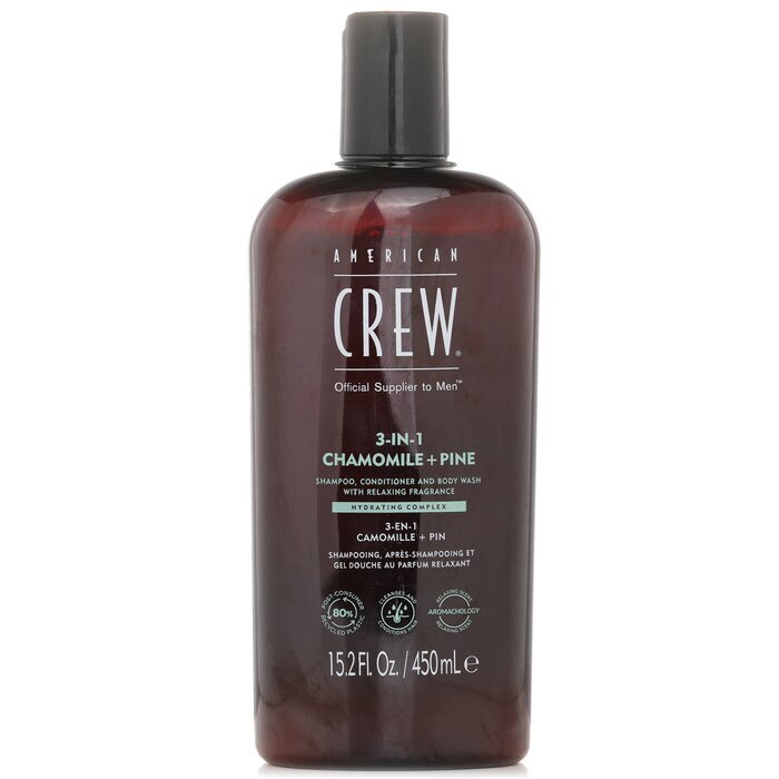 American Crew 3-in-1 Chamomile + Pine Shampoo, Conditoner And Body Wash 450ml