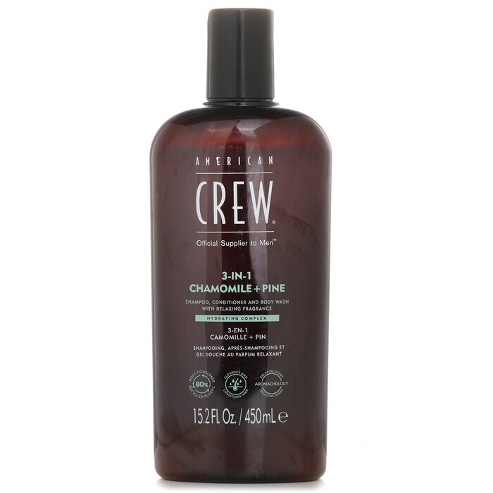 American Crew 3-in-1 Chamomile + Pine Shampoo, Conditoner And Body Wash 450ml