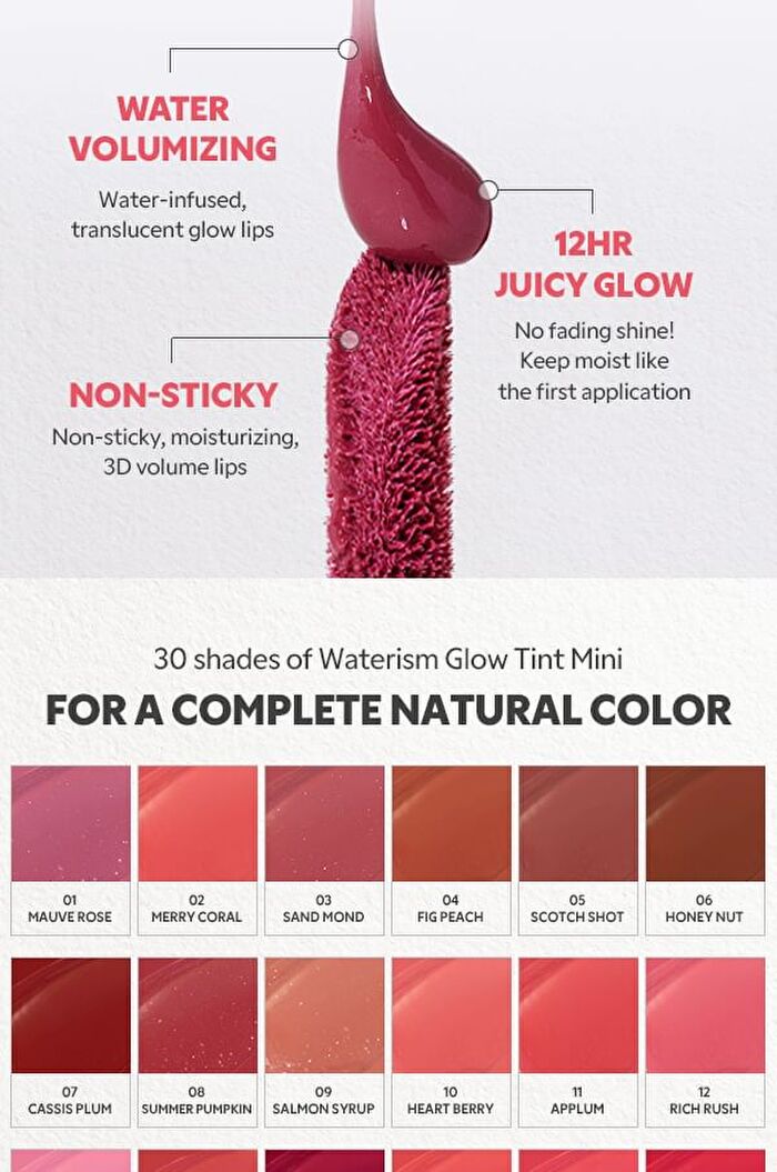 TIRTIR Mini Waterism Glow Tint -  18 Cherrid 1.8g