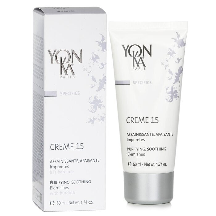Yonka Specifics Creme 15 With Burdock - Purifying, Soothing (For Blemishes) 50ml