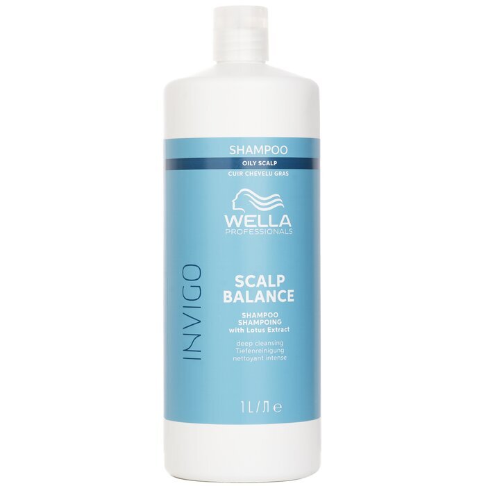 Wella Invigo Scalp Balance Shampoo With Lotus Extract Oily Scalp 1000ml