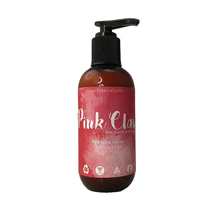 Clover Fields Natures Gifts Essentials Pink Clay With Rosehip & Peony Hydrating Lotion 200ml