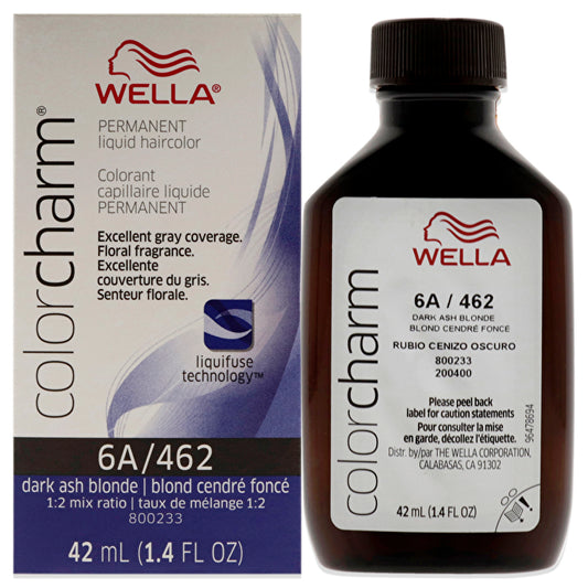 Wella Color Charm Permanent Liquid Hair Color - 462 6a Dark Ash Blonde For Unisex 30ml